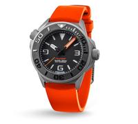 UNDONE Aquadeep Signal Orange Rubber Band 43 mm Automatic Dive Watch 500M Water Resistance Wristwatch Diver for Men, Titanium, Divers Watch