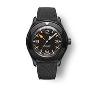 UNDONE Basecamp Classic ANC Cali Designs, 40mm Case Size, 100M Water Resistance Men's Automatic Wrist Watch, Leather/Nylon/Fabric, Black Dial | Black Cordura Strap, Outdoor