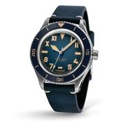 UNDONE Basecamp Collection - Automatic Watches for Men, Mens Field Watches, Blue Cali Dial | Blue Leather Strap, Outdoor