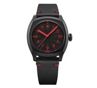 Undone Terra Red Automatic Steel Black PVD Red Leather Sapphire Diver Men's Watch