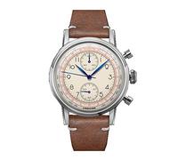 Undone "Urban Orologi che Passione" Chronograph Hybrid Mechanical Quartz Stainless Steel White Leather Brown Vintage Men's Watch