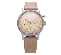 Undone Urban Sandstorm Automatic Steel Leather Sand Sapphire Vintage Multifunction Men's Watch, brown