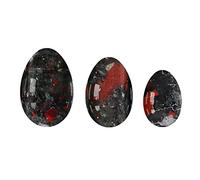 Undrilled Rose Quartz Yoni Egg Set Jade Eggs Obsidian Kegel Exercise Ball Yoni Eggs Exerciser,Blooded Stone