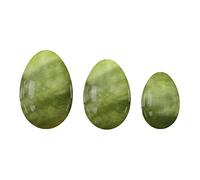 Undrilled Rose Quartz Yoni Egg Set Jade Eggs Obsidian Kegel Exercise Ball Yoni Eggs Exerciser,Green Stone