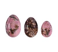 Undrilled Rose Quartz Yoni Egg Set Jade Eggs Obsidian Kegel Exercise Ball Yoni Eggs Exerciser,Rhodonite