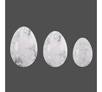 Undrilled Rose Quartz Yoni Egg Set Jade Eggs Obsidian Kegel Exercise Ball Yoni Eggs Exerciser,Rock Quartz