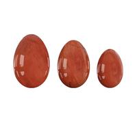 Undrilled Rose Quartz Yoni Egg Set Jade Eggs Obsidian Kegel Exercise Muscles Tightening Ball Yoni Eggs Exerciser-Red Jasper