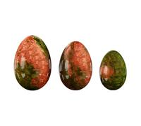 Undrilled Rose Quartz Yoni Egg Set Tiger Eye Jade Eggs Obsidian Kegel Exercise Muscle Firming Yoni Eggs Exerciser-Unakite