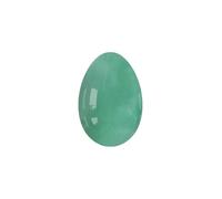 Undrilled Yoni Egg Natural Stone Jade Egg for Kegel Exercise Pelvic Floor Muscle Exercise Rose Quartz Yoni Egg-Green Aventurine-45x30mm
