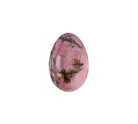 Undrilled Yoni Egg Natural Stone Jade Egg for Kegel Exercise Pelvic Floor Muscle Exercise Rose Quartz Yoni Egg-Rhodonite-30x20mm
