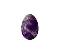Undrilled Yoni Egg Natural Stone Jade Egg for Kegel Exercise Rose Quartz Yoni Egg,Amethyst,40x25mm