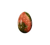 Undrilled Yoni Egg Natural Stone Jade Egg for Kegel Exercise Rose Quartz Yoni Egg,Unakite,45x30mm