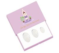 Undrilled Yoni Egg Set with Box Natural Jade Stone Eggs Women Kegel Exercise Muscle Tightening Feminine Product-White Jade Eggs