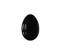 Undrilled Yoni Eggs Natural Real Jade Massage Egg for Women Kegel Exercise Feminine Massage Balls-Black Obsidian-S-3x2cm