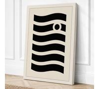 Undulating Lines Minimalist Canvas Wall Art Print 30x20 Inch