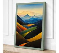 Undulating Mountain Forms Canvas Wall Art Print 24x16 Inch (61 x 41 cm)