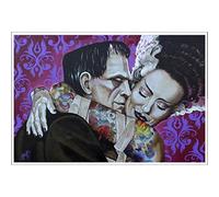 Undying Love by Mike Bell Frankenstein Monster Lovers Tattoo Fine Art Print