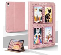 Une Diffe Tablet Case for iPad (A16) 11th Gen. 11 Inch 2025, iPad 10th Gen. 10.9 Inch 2022,Vintage Style Women Girls Aesthetic, Protective Smart Folio Cover,Auto Sleep/Wake,Pink