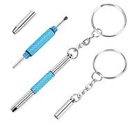 UNEAK - Eyeglass Screwdriver Repair Kit Precision 3 in 1 Mini Screwdrivers Set Keychain Glasses, Sunglasses, Sunglass, Watch, Electronics, Jewelry, Eyeglasses, Flat Head, Phillips, Hex