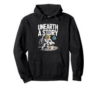 Unearth A Story Astronaut finds book on the Moon Pullover Hoodie