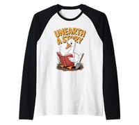 Unearth a Story Goose Reading Summer 2026 Raglan Baseball Tee