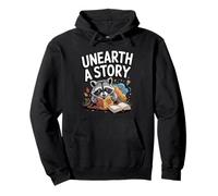 Unearth a Story Reading Raccoon Pullover Hoodie