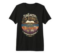 Unearth A Story Summer Reading 2026 Cute Archeologist Cool Premium T-Shirt