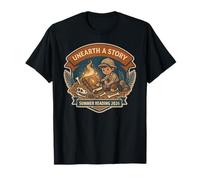 Unearth A Story Summer Reading 2026 Cute Archeologist Cool T-Shirt