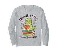 Unearth A Story Summer Reading 2026 Dino Long Sleeve T-Shirt