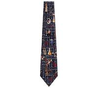 Unedskck SCIENCE-205 - Periodic Table Tie Navy Brown Red