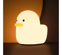 UNEEDE Duck Night Light for Kids, Cute Silicone Baby Lamp with Touch Control & USB Rechargeable, Portable LED Bedside Lamp for Breastfeeding, 2 Brightness Modes & Timer, Gift for Boys Girls