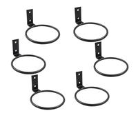 UNeedVog 6pcs 4 Inch Wall Flower Pot Holder Ring, 11cm Black Wall Plant Stand Hanger Holder Hook Bracket for Indoor Outdoor Garden Planter (4 inch | 11cm)