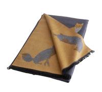 UNeedVog Women's Reversible Scarf Fox Print Scarfs Chunky Fall Winter Soft Scarves Tassel Shawl Wrap Shawls