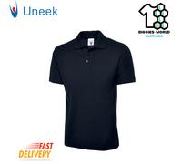 Uneek 101 Classic Unisex Polo Shirt Short Sleeve Casual or Work Top PACK of 2/4