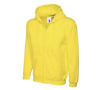 Uneek Adult Classic Full Zip Hooded Sweatshirt Taped Neck Comfortable Unisex Top