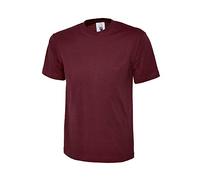 Uneek Adults Classic Short Sleeve T Shirt Maroon Medium