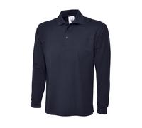 UNEEK Classic Long Sleeve Polo Shirt Unisex Plain Work Top UC113 (2 for £20)