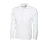 UNEEK Classic Long Sleeve Polo Shirt Unisex Plain Work Top UC113 (2 for £20)