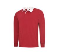 Un lassic Rugby Shirt Unisex Long Sleeve Plain Sports Casual Jersey Work TOP