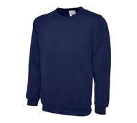 Un lassic Sweatshirt French Navy 50% Cotton 50% Polyester Set in Sleeve