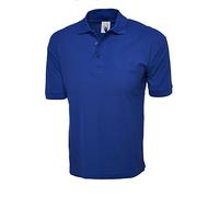 Un lothing 100% Cotton Jersey Plain Polo Shirt Short Sleeve Sports Leisure Work Workwear [White][L]