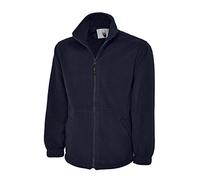 Uneek clothing Adults Ladies Mens Classic Full Zip Fleece Jacket, Navy, XX-Large