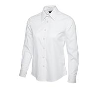 Uneek UC711 Ladies Poplin Full Sleeve Shirt White 2XL Colour: White, S 2XL