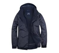 Un lothing Men's Navy XXL Waterproof Long Coat with Contemporary Fit and 5 Pockets