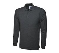Un lothing UC113 Men Long Sleeve Taped Neck Polo Shirt