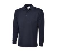 Un lothing UC113 Men Long Sleeve Taped Neck Polo Shirt