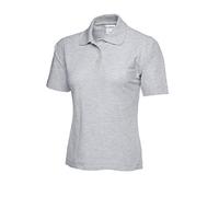 Uneek Polo Shirt UC115 Active Cotton 180GSM Ladies Heather Grey M