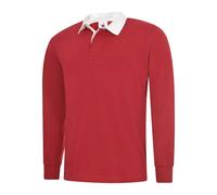 Un lothing UC402 Men Classic Rugby Long Sleeve Polo Shirt