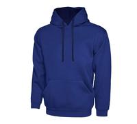 Uneek UC507 Contrast Hooded Sweatshirt Black/Red XS Colour: Black/Red XS