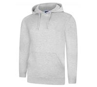 Uneek Uc509 Deluxe Hooded Sweatshirt Heather Grey L